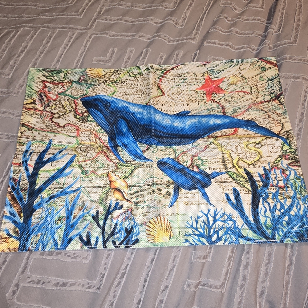 Colorful Ocean Map Tapestry Cirlife Placemats